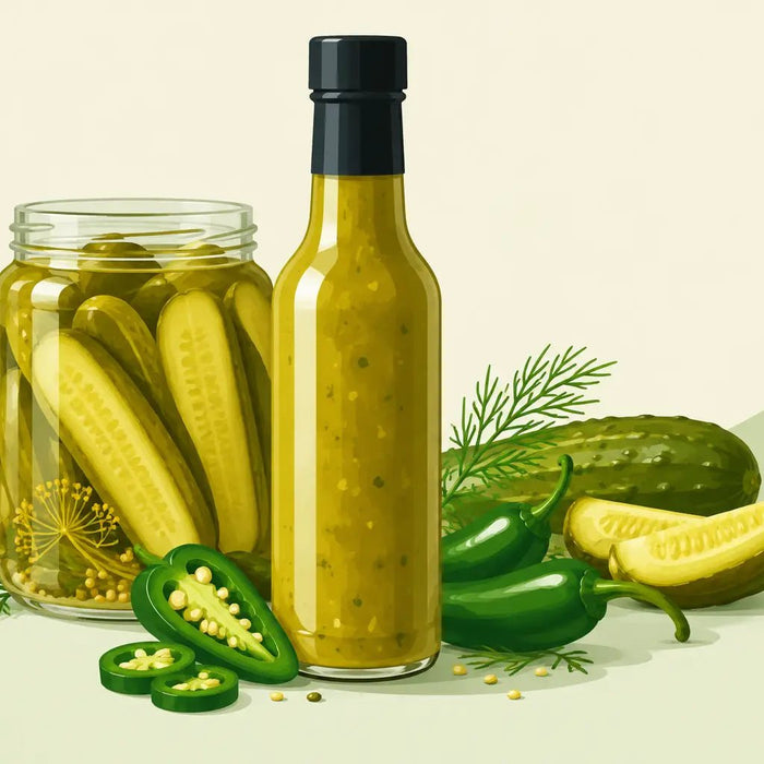 Pickle Brine Hot Sauce for Big Tangy Bites - Mat's Hot Shop