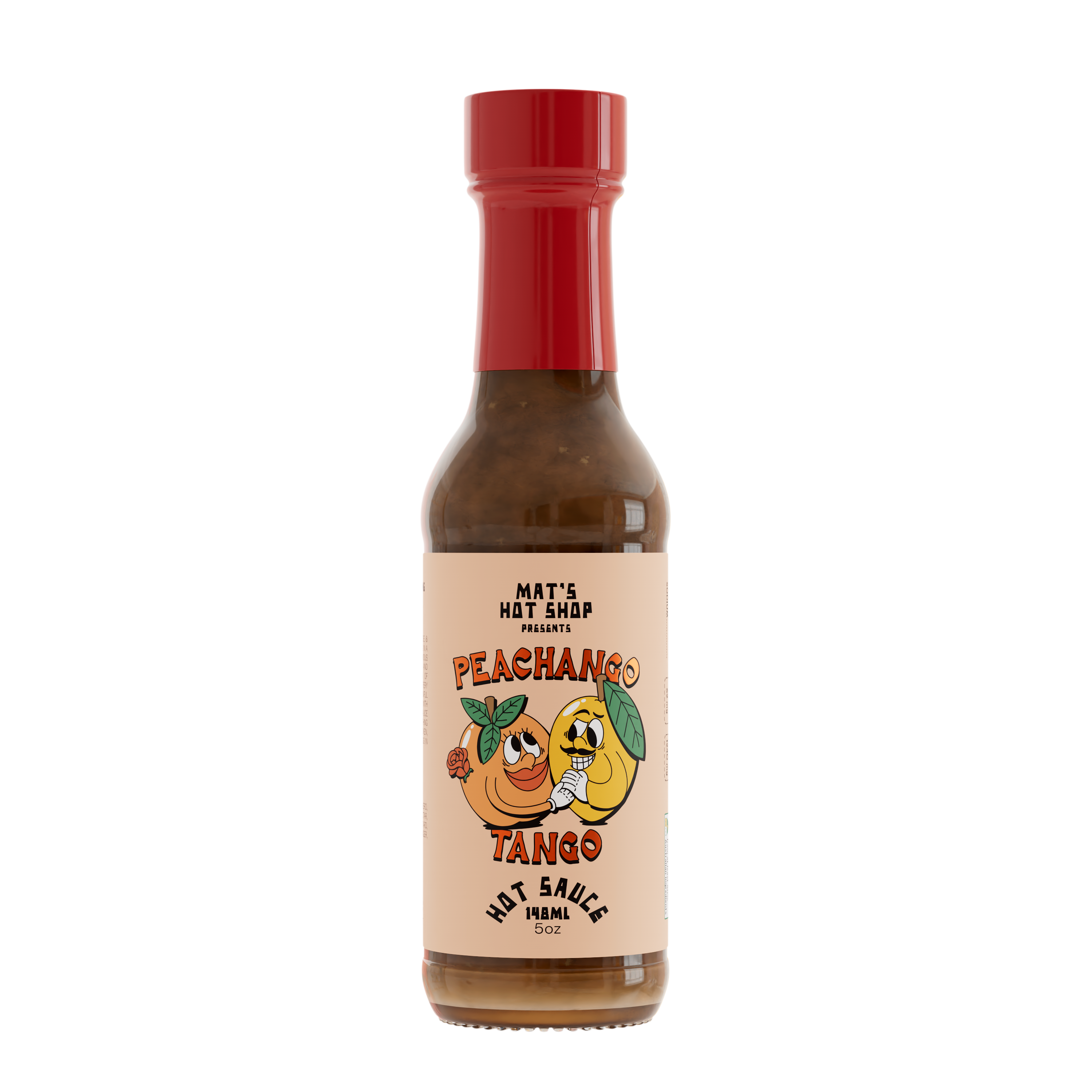 Peachango Tango Hot Sauce Bottle