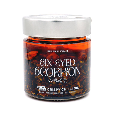 Six-Eyed Scorpion - Six-Eyed Scorpion - Extra Spicy Crispy Chilli Oil - Mat's Hot Shop - Australia's Hot Sauce Store